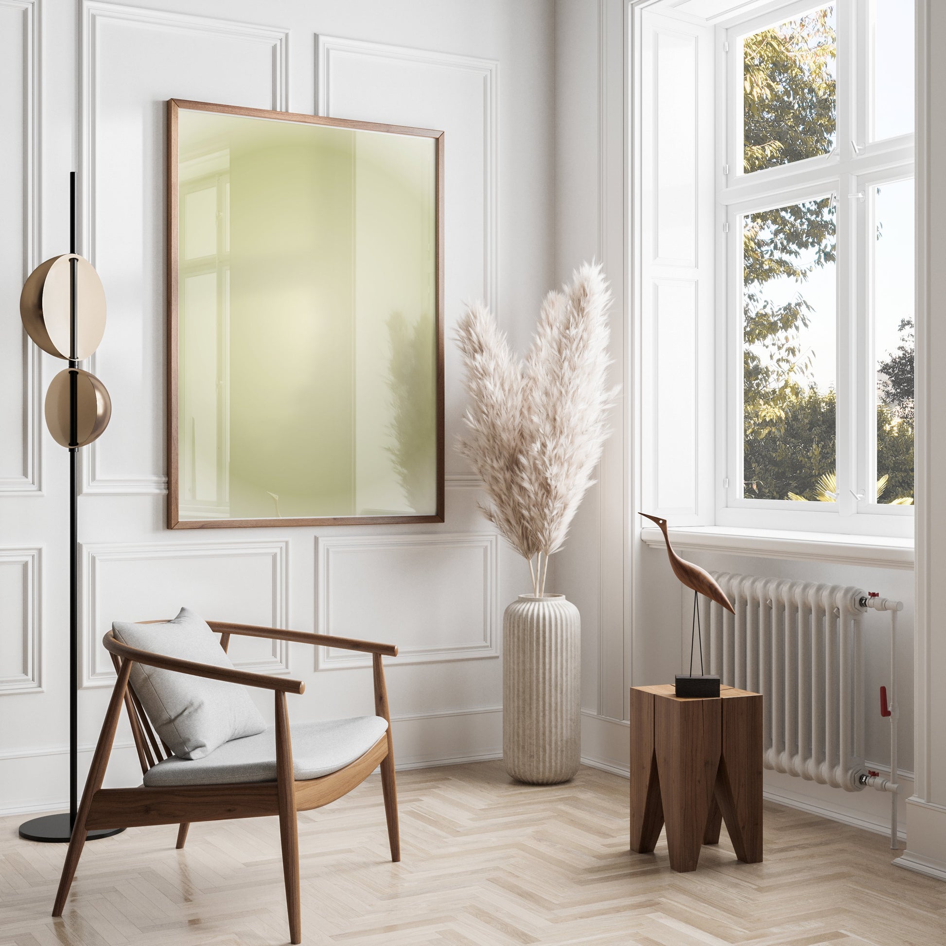 Premium Poster of Abstract Green Gradient Art Circular Pattern Posters