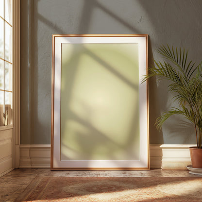 Premium Poster of Abstract Green Gradient Art Circular Pattern Posters