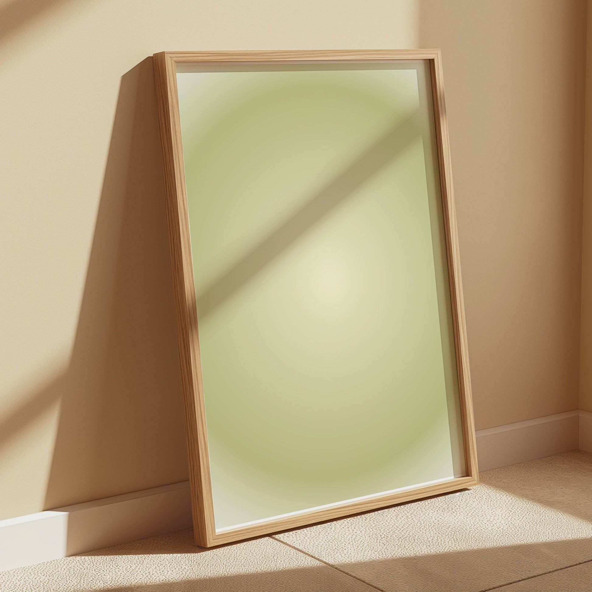 Premium Poster of Abstract Green Gradient Art Circular Pattern Posters