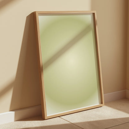 Premium Poster of Abstract Green Gradient Art Circular Pattern Posters