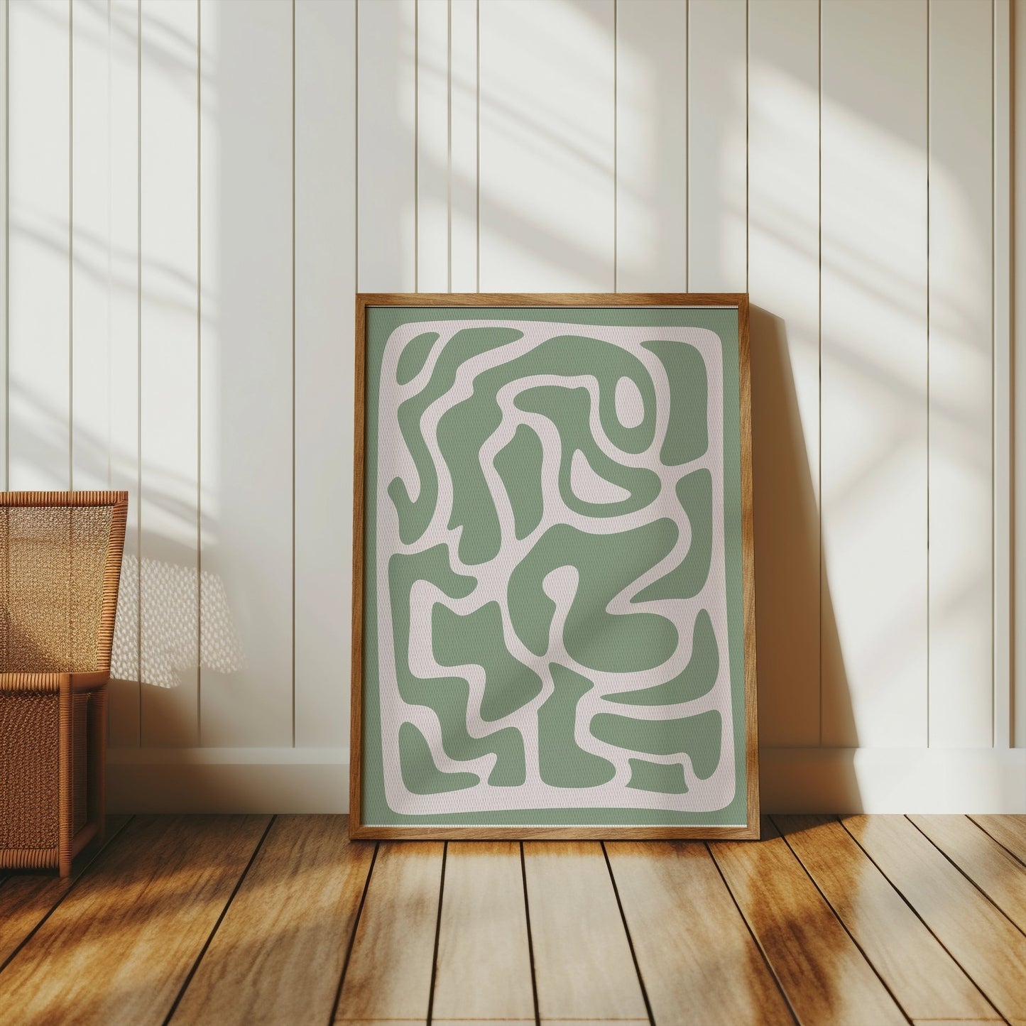 Premium Poster of Abstract Green Maze Pattern Wall Art Posters