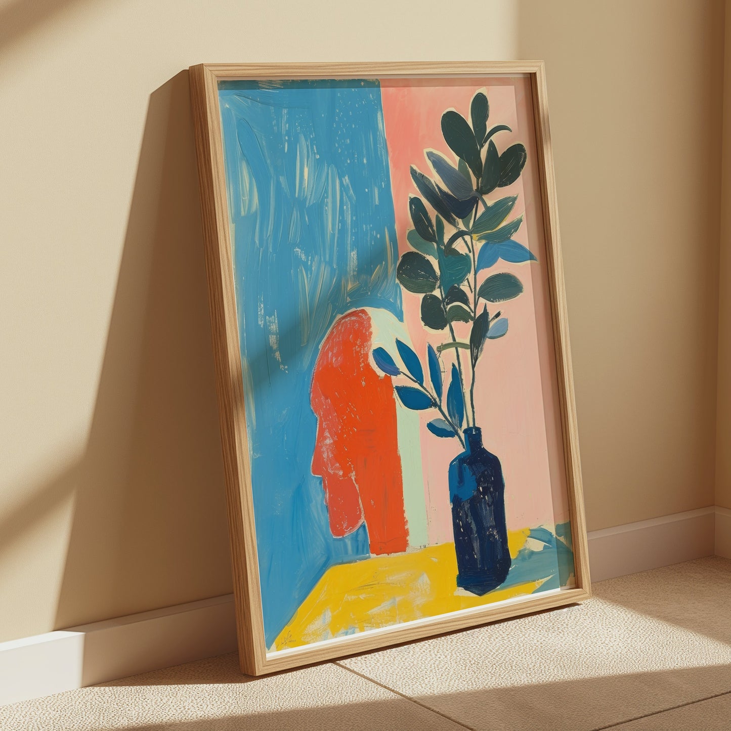 Premium Poster of Abstract Head and Plant Artwork Posters