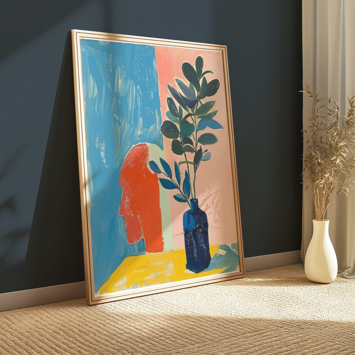 Premium Poster of Abstract Head and Plant Artwork Posters