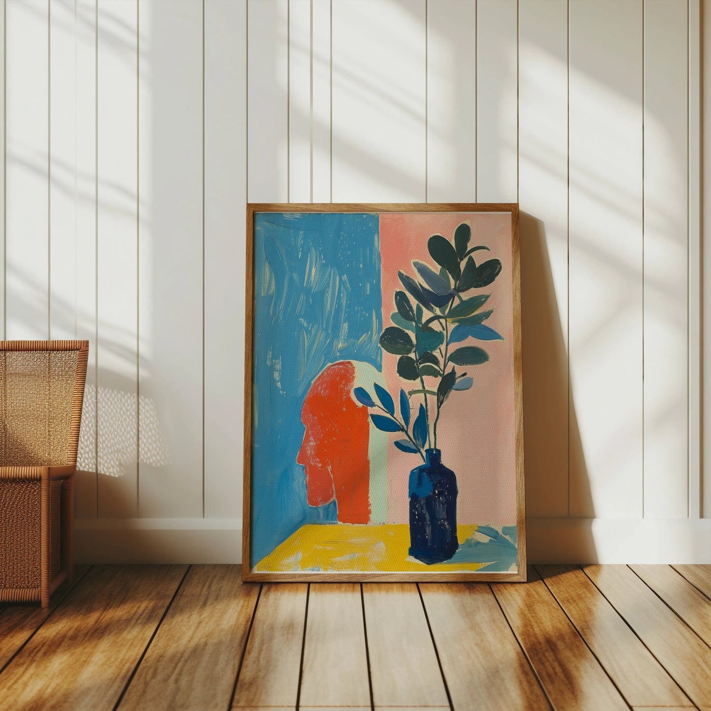 Premium Poster of Abstract Head and Plant Artwork Posters