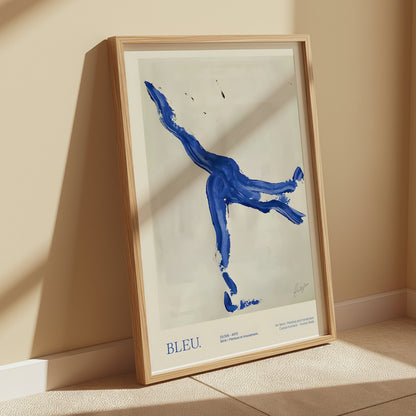 Premium Poster of Abstract Human Movement Blue Art Posters