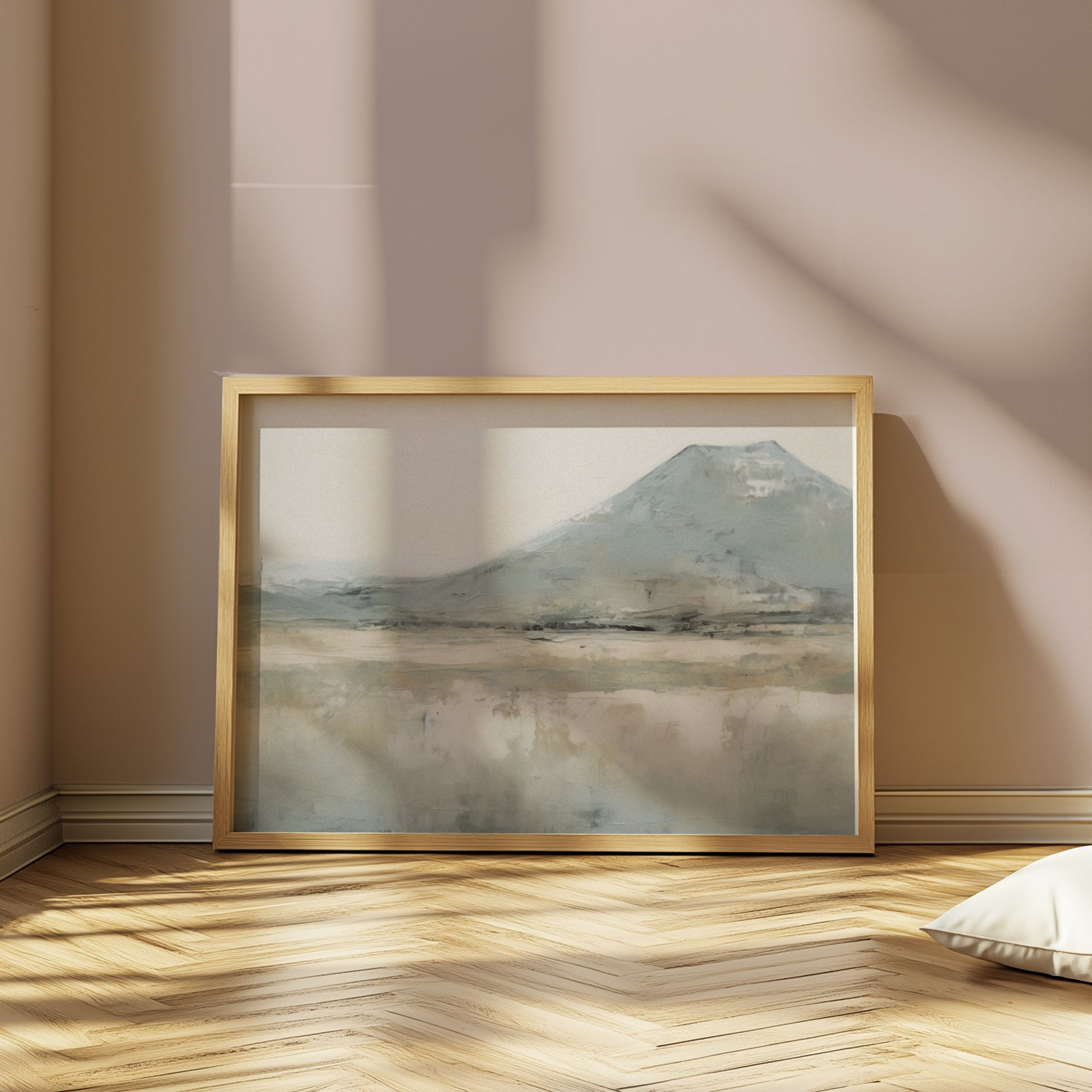 Premium Poster of Abstract Landscape With Mountain Scene Art Posters