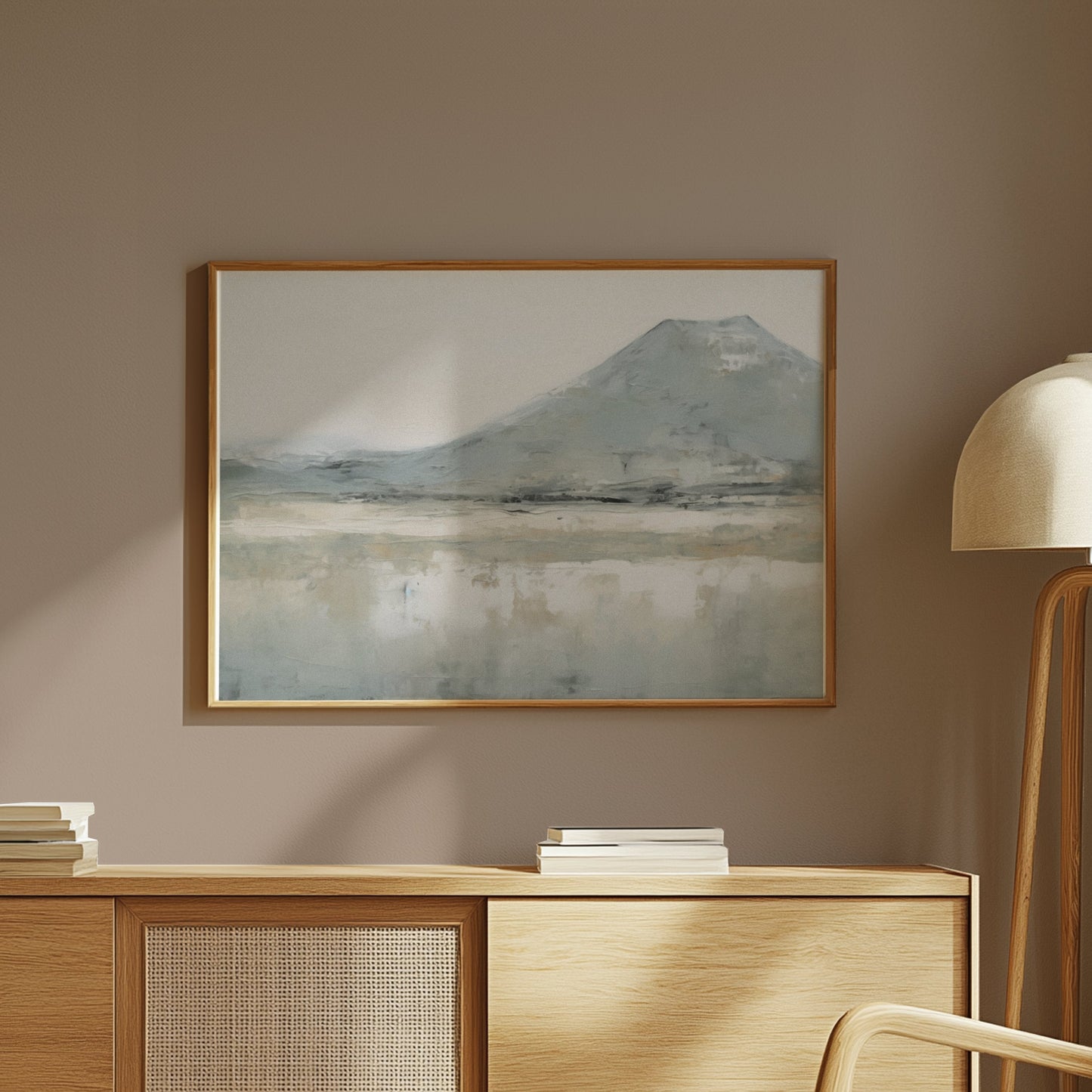 Premium Poster of Abstract Landscape With Mountain Scene Art Posters