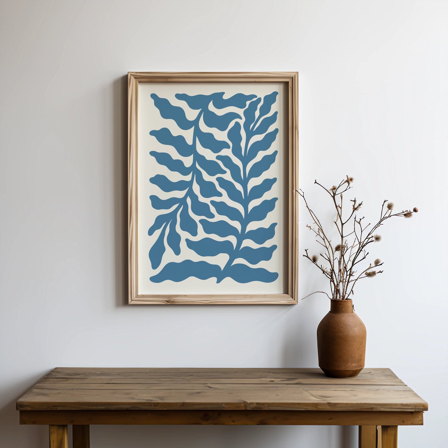Premium Poster of Abstract Leafy Blue Design Art Posters