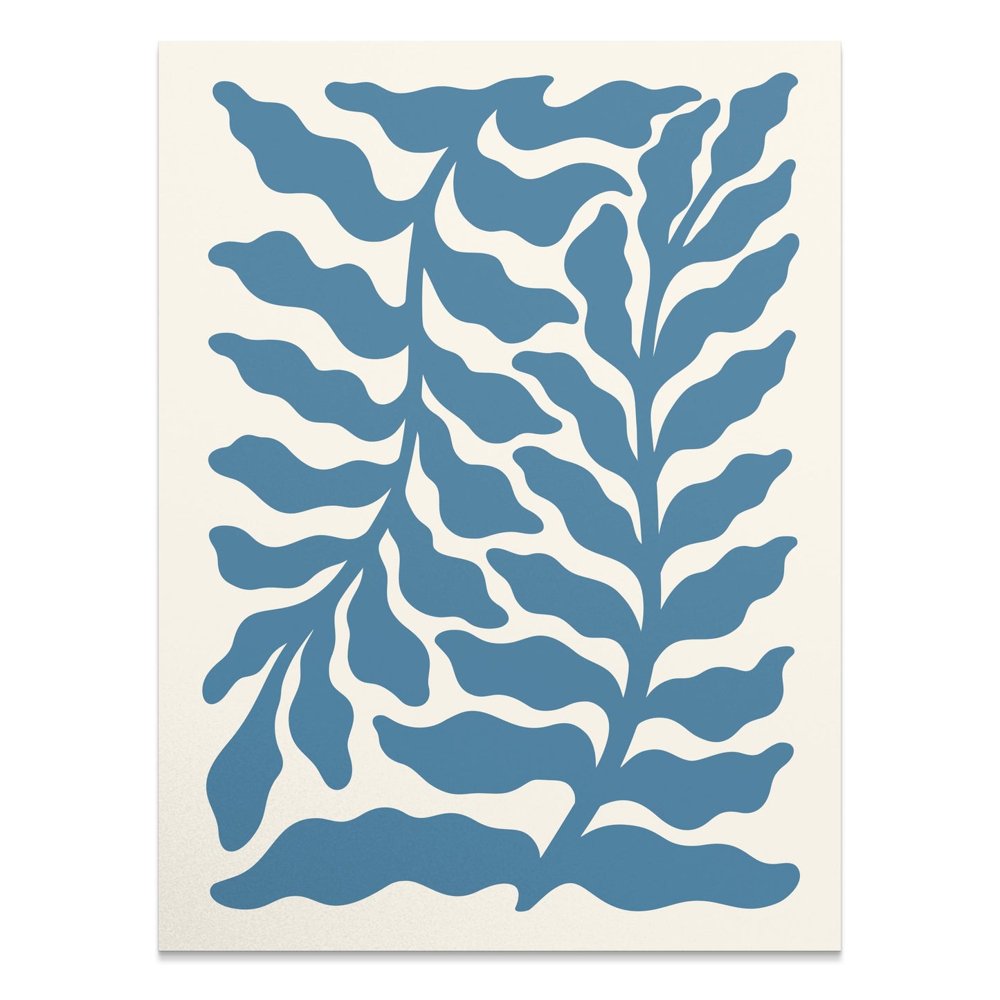 Premium Poster of Abstract Leafy Blue Design Art Posters