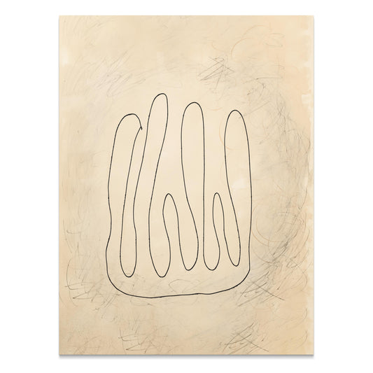 Premium Poster of Abstract Line Art with Neutral Background Posters