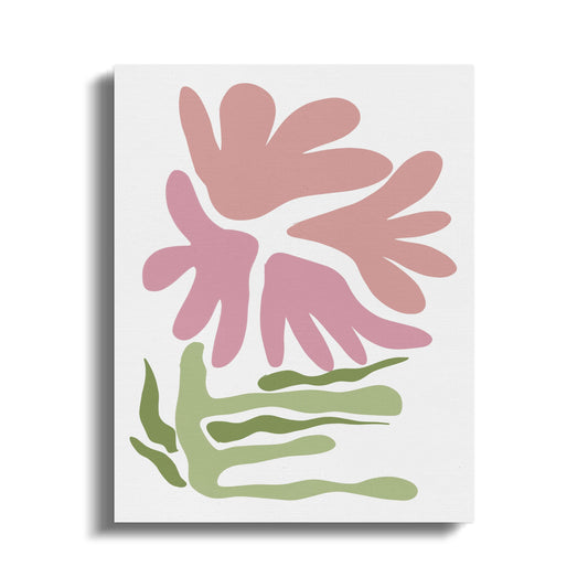 Premium Poster of Abstract Minimalist Floral Wall Art Canvas Wraps