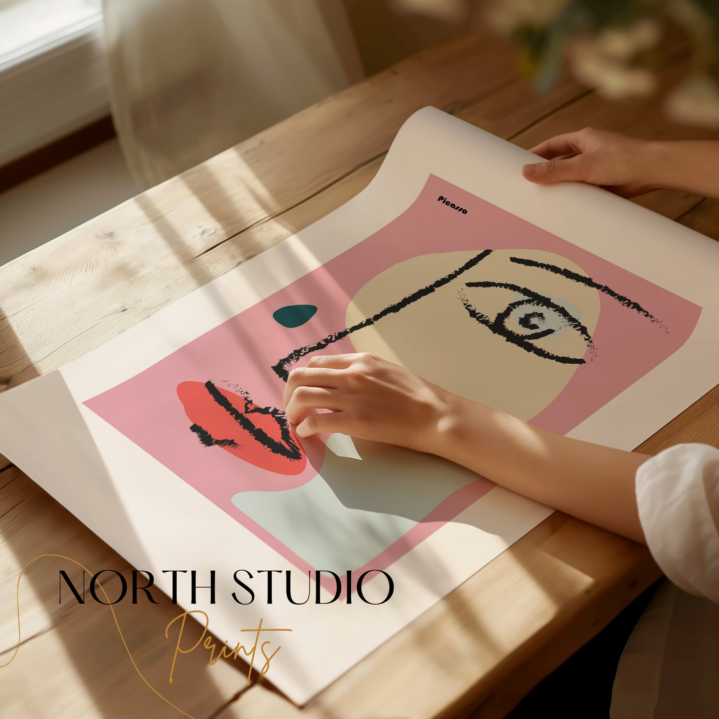 Premium Poster of Abstract Modern Art Face Illustration Posters