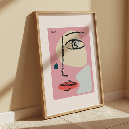 Premium Poster of Abstract Modern Art Face Illustration Posters