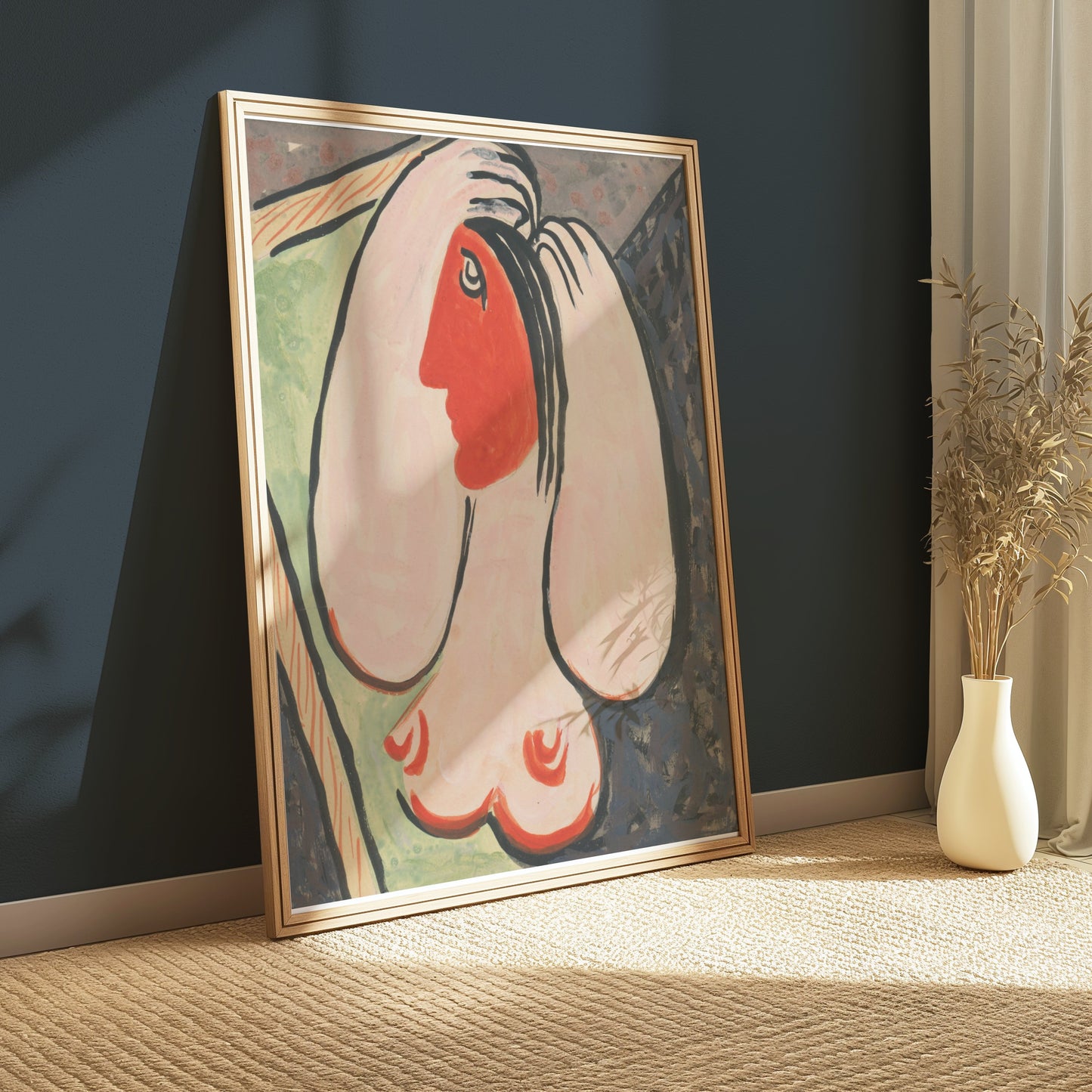 Premium Poster of Abstract Modern Art Female Profile Figure Posters