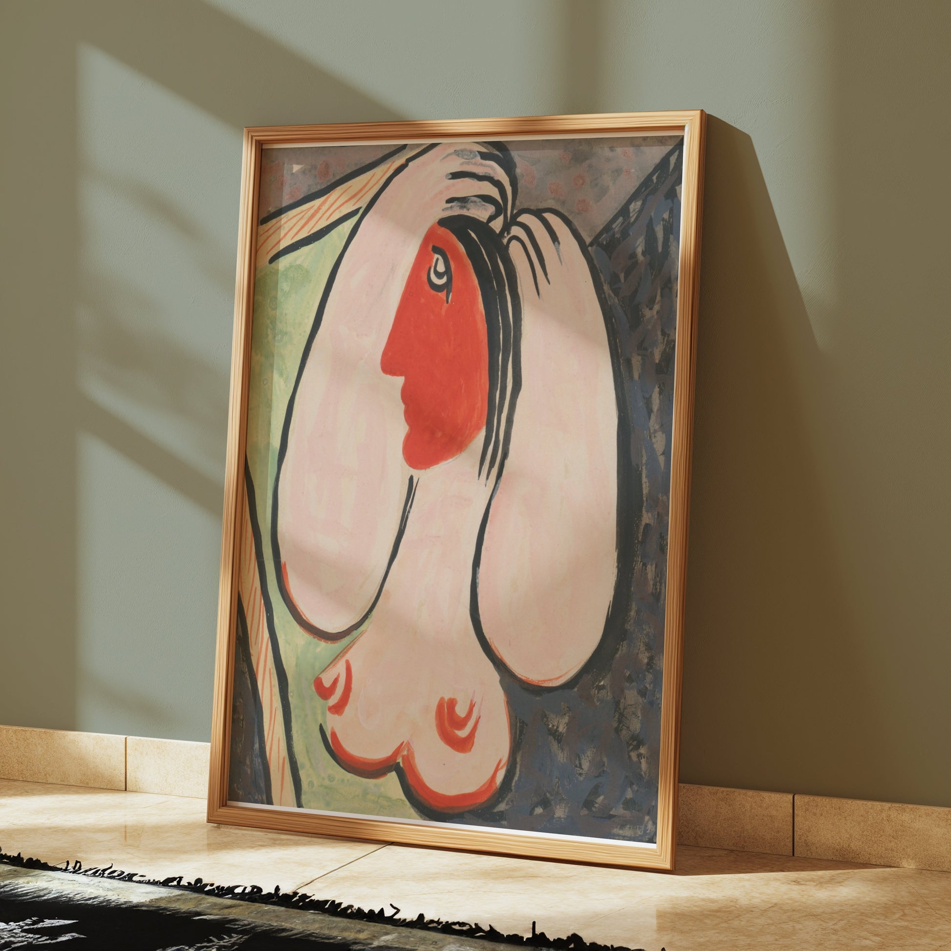 Premium Poster of Abstract Modern Art Female Profile Figure Posters