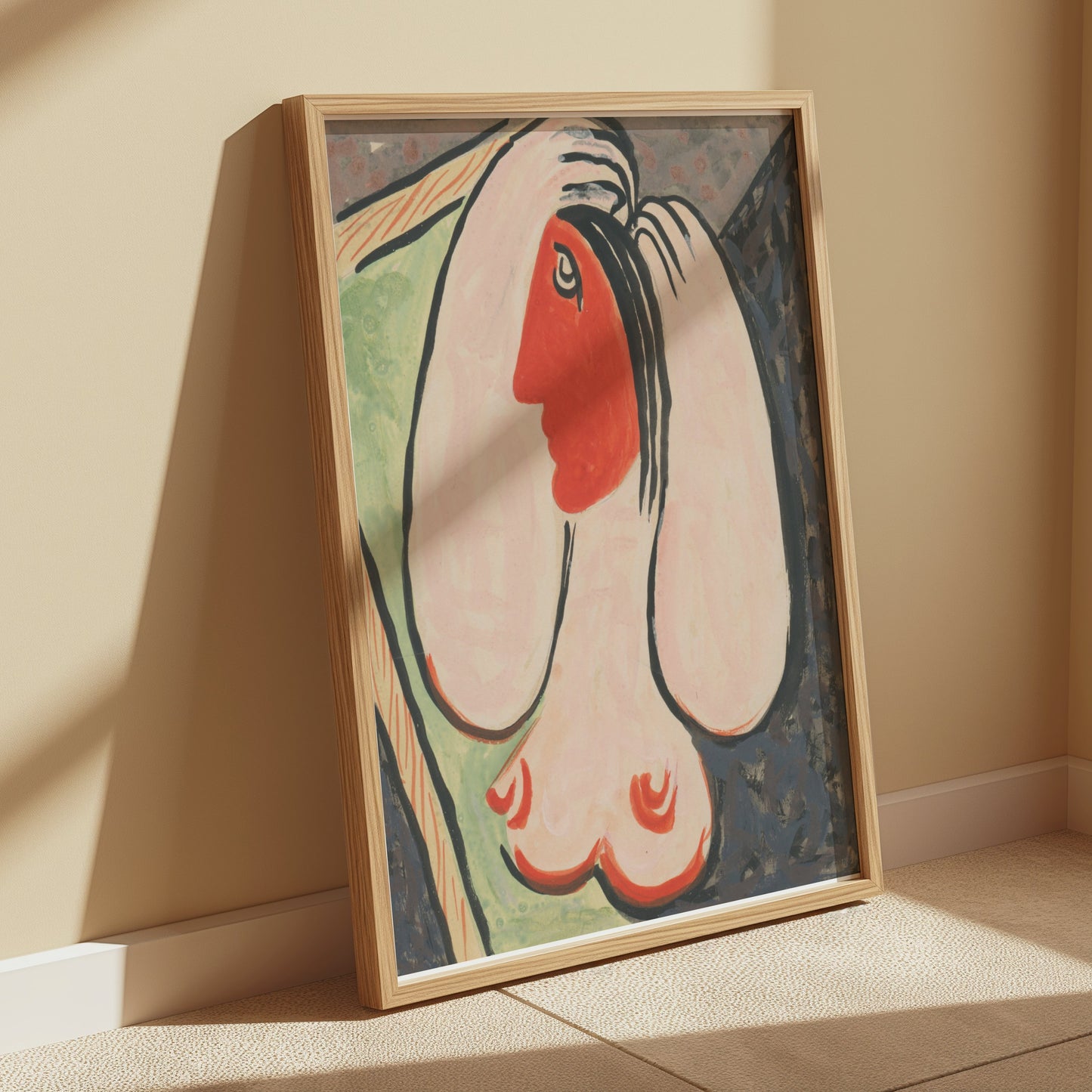 Premium Poster of Abstract Modern Art Female Profile Figure Posters