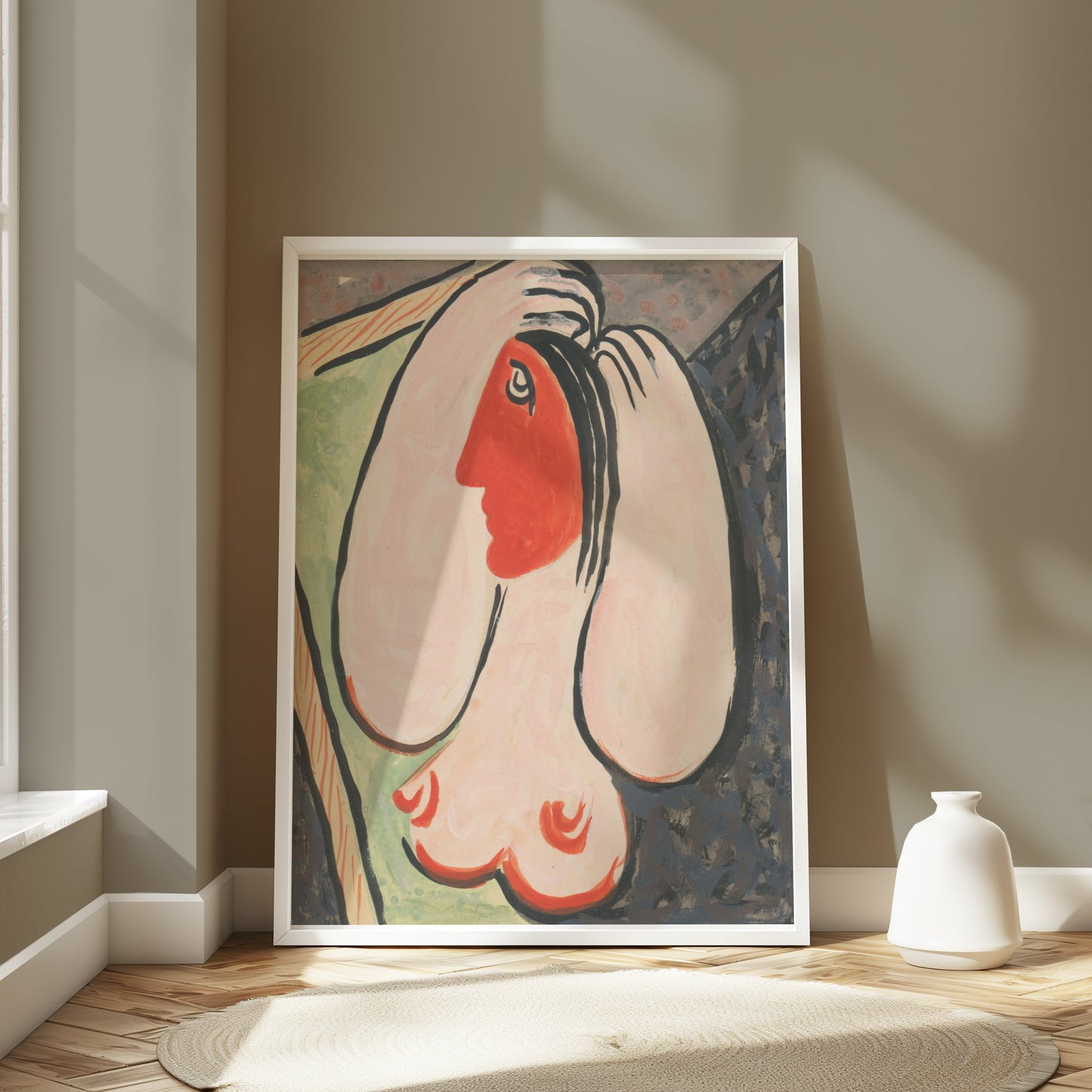 Premium Poster of Abstract Modern Art Female Profile Figure Posters