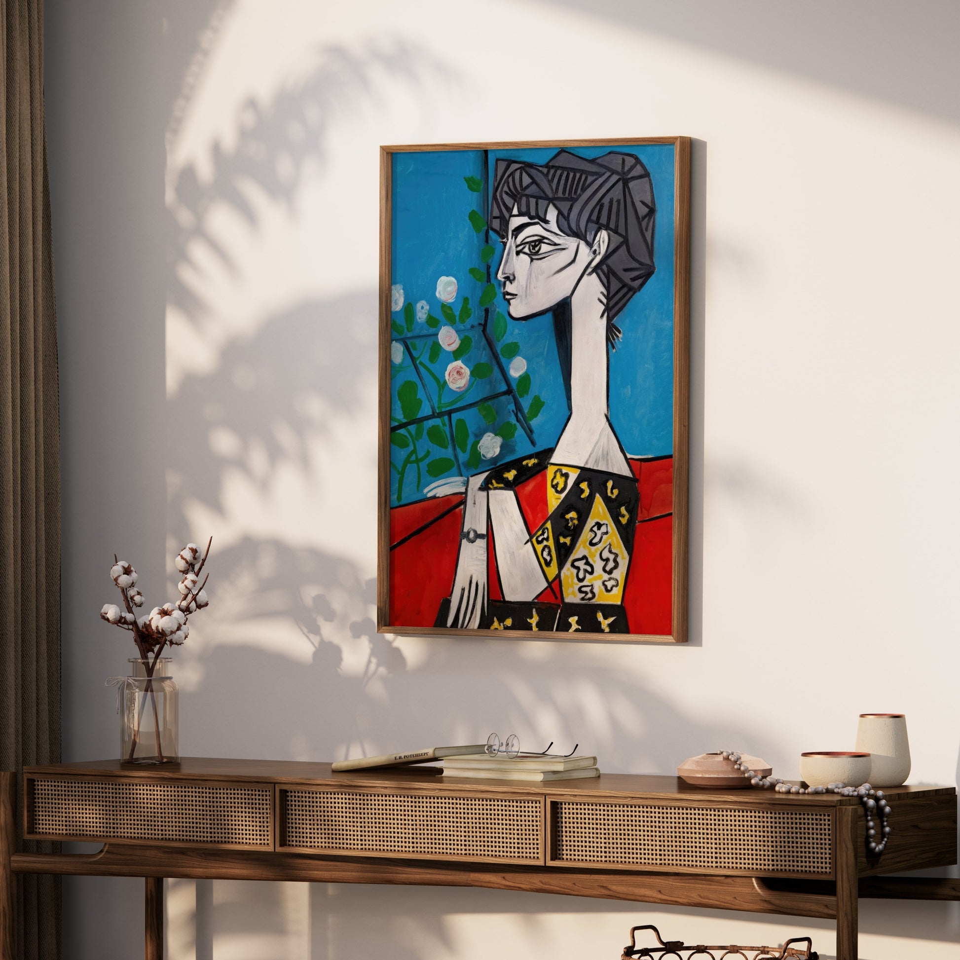 Premium Poster of Abstract Modern Art Woman in Red Chair Posters