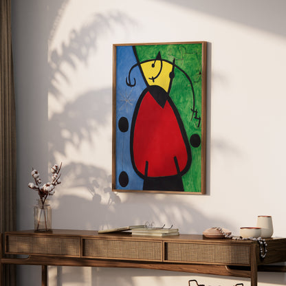 Premium Poster of Abstract Modern Art with Bold Red and Blue Tone Posters