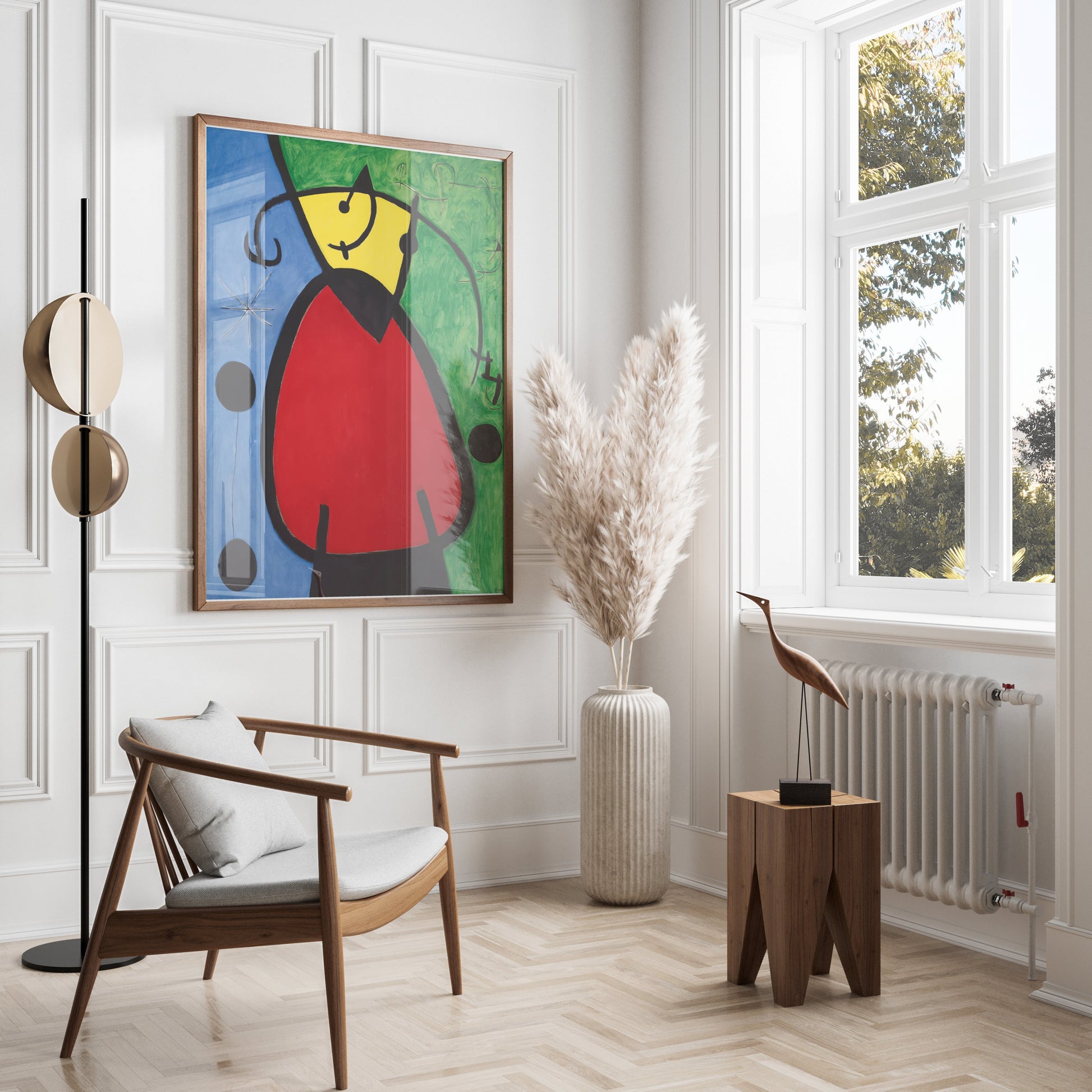 Premium Poster of Abstract Modern Art with Bold Red and Blue Tone Posters