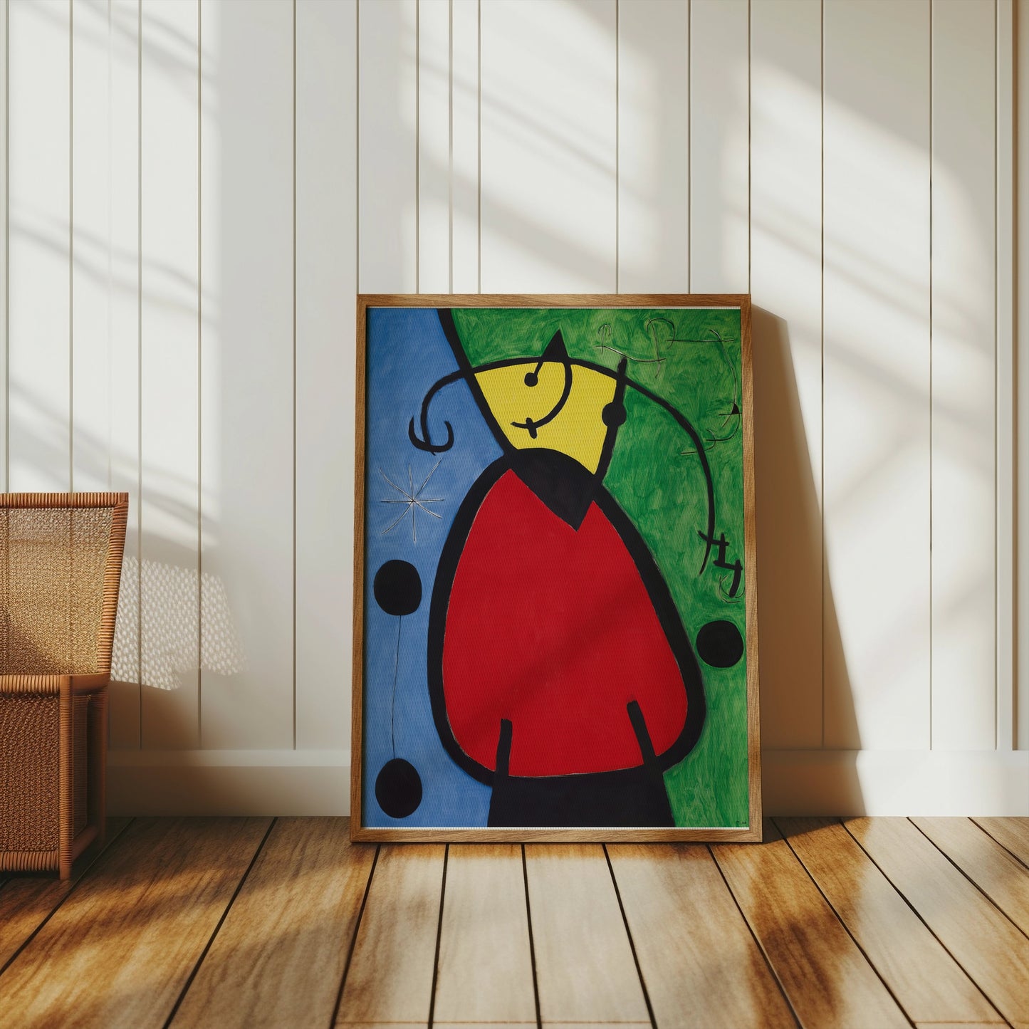 Premium Poster of Abstract Modern Art with Bold Red and Blue Tone Posters