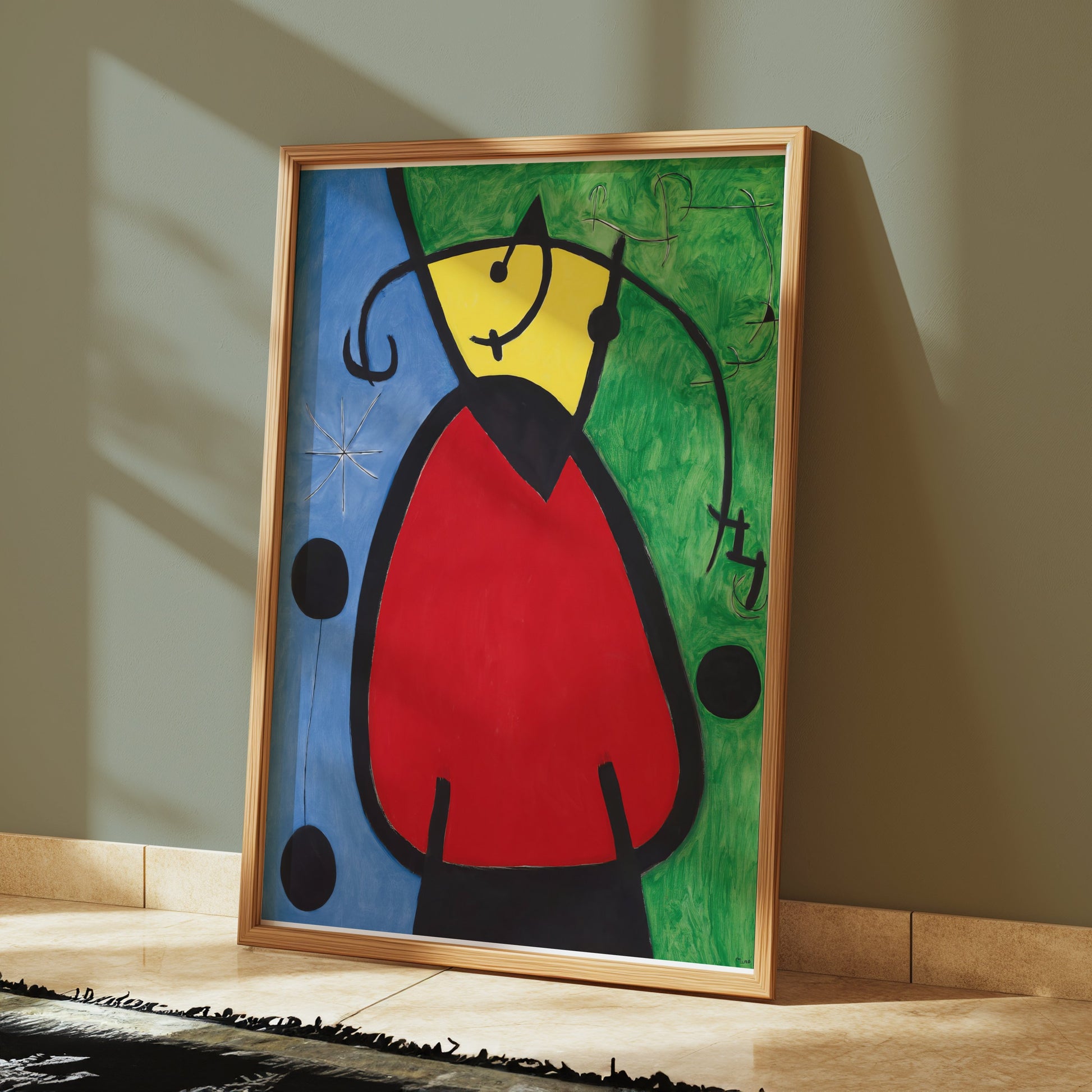 Premium Poster of Abstract Modern Art with Bold Red and Blue Tone Posters