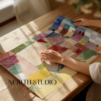 Premium Poster of Abstract Multicolor Patchwork Design Wall Art Posters