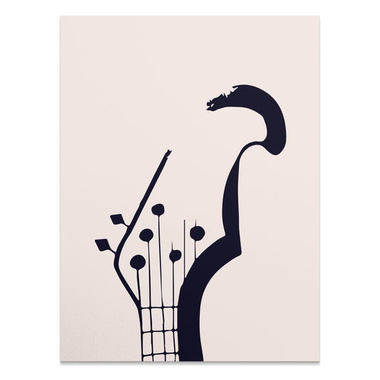 Premium Poster of Abstract Musical Instruments Shape Minimalist Posters