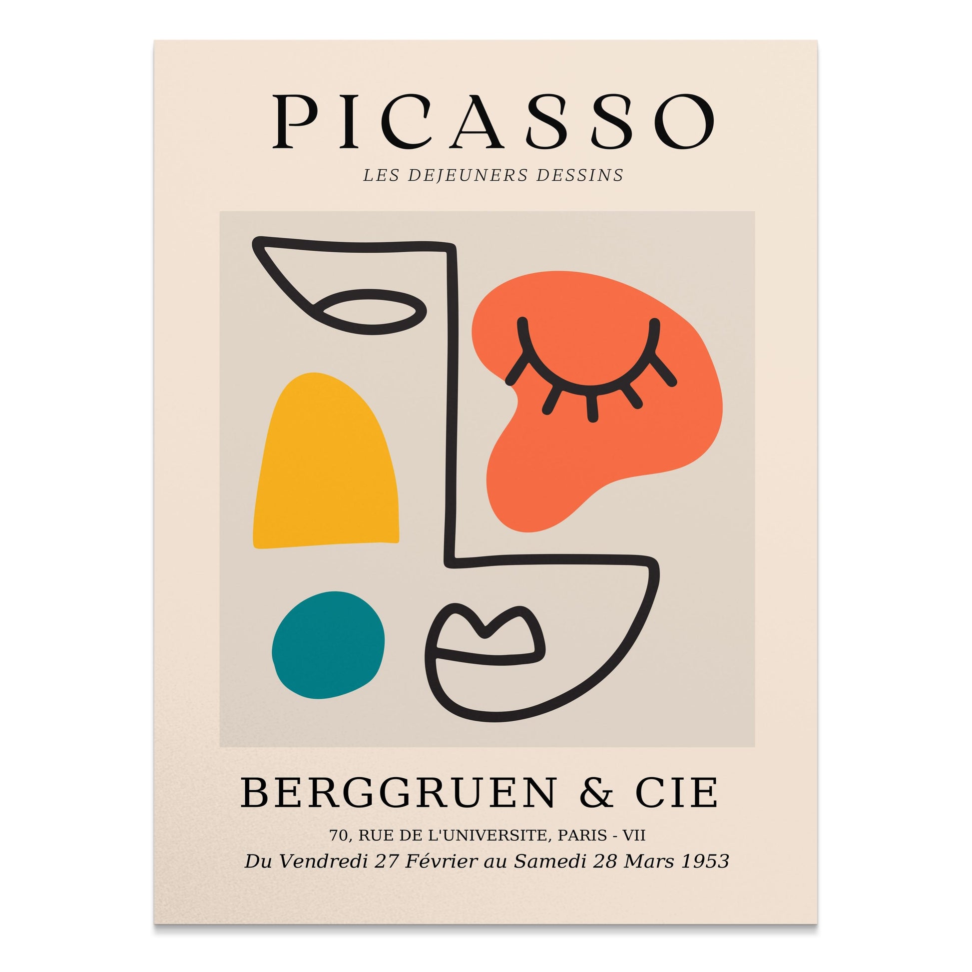 Premium Poster of Abstract Picasso Exhibit Inspired Art Posters