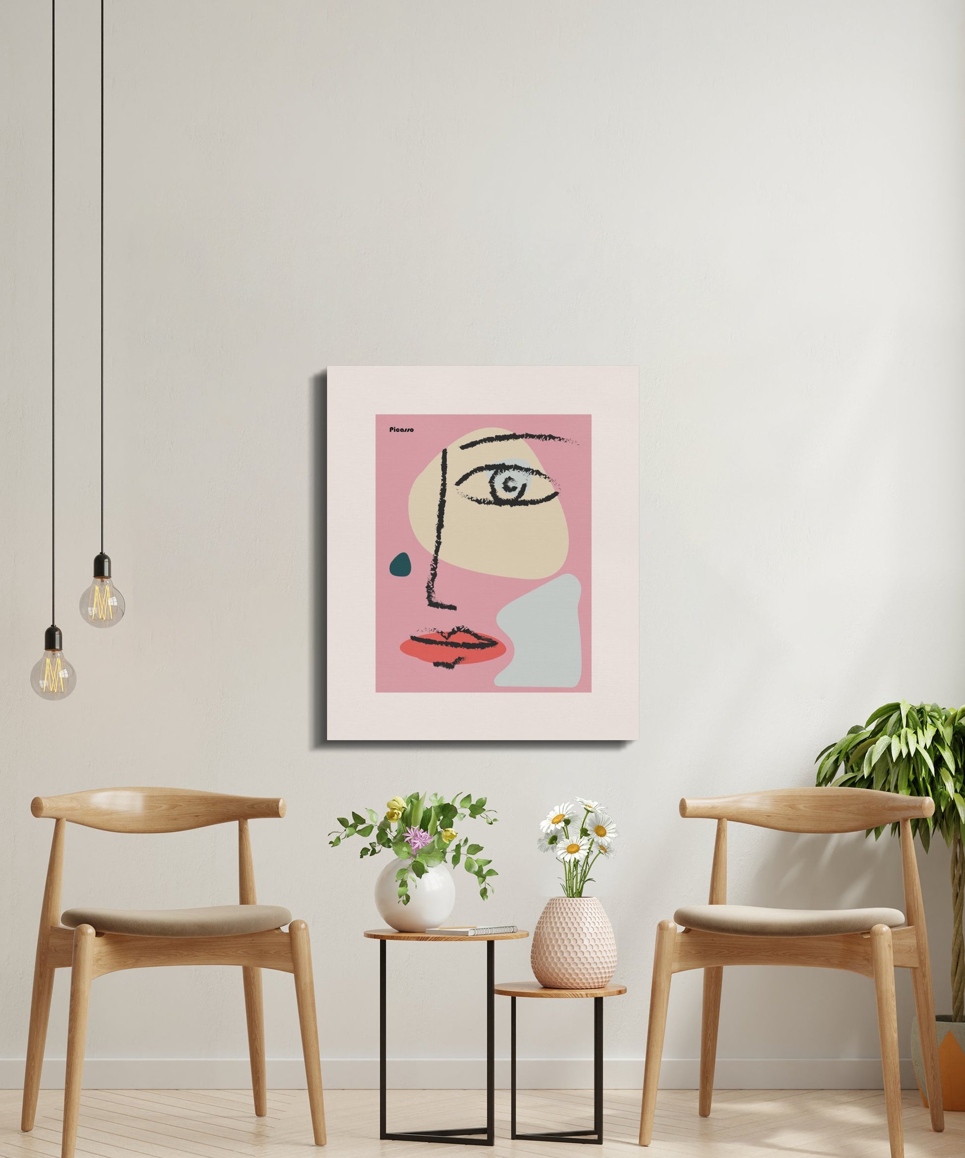 Premium Poster of Abstract Picasso Face Art Canvas Wraps
