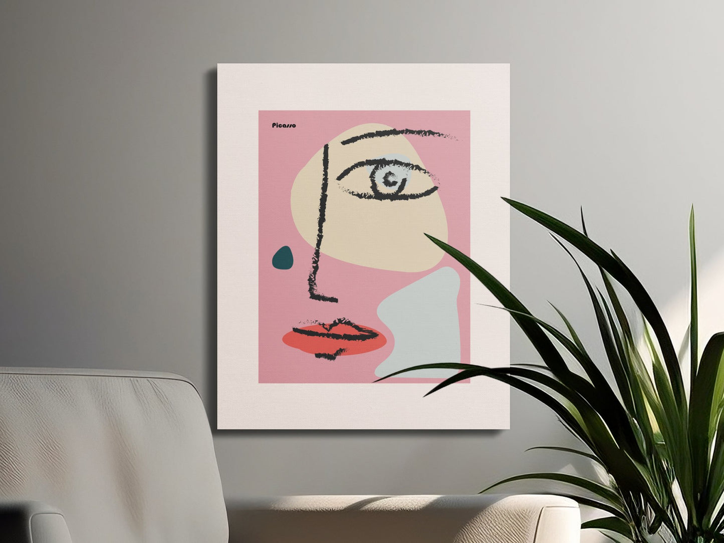 Premium Poster of Abstract Picasso Face Art Canvas Wraps