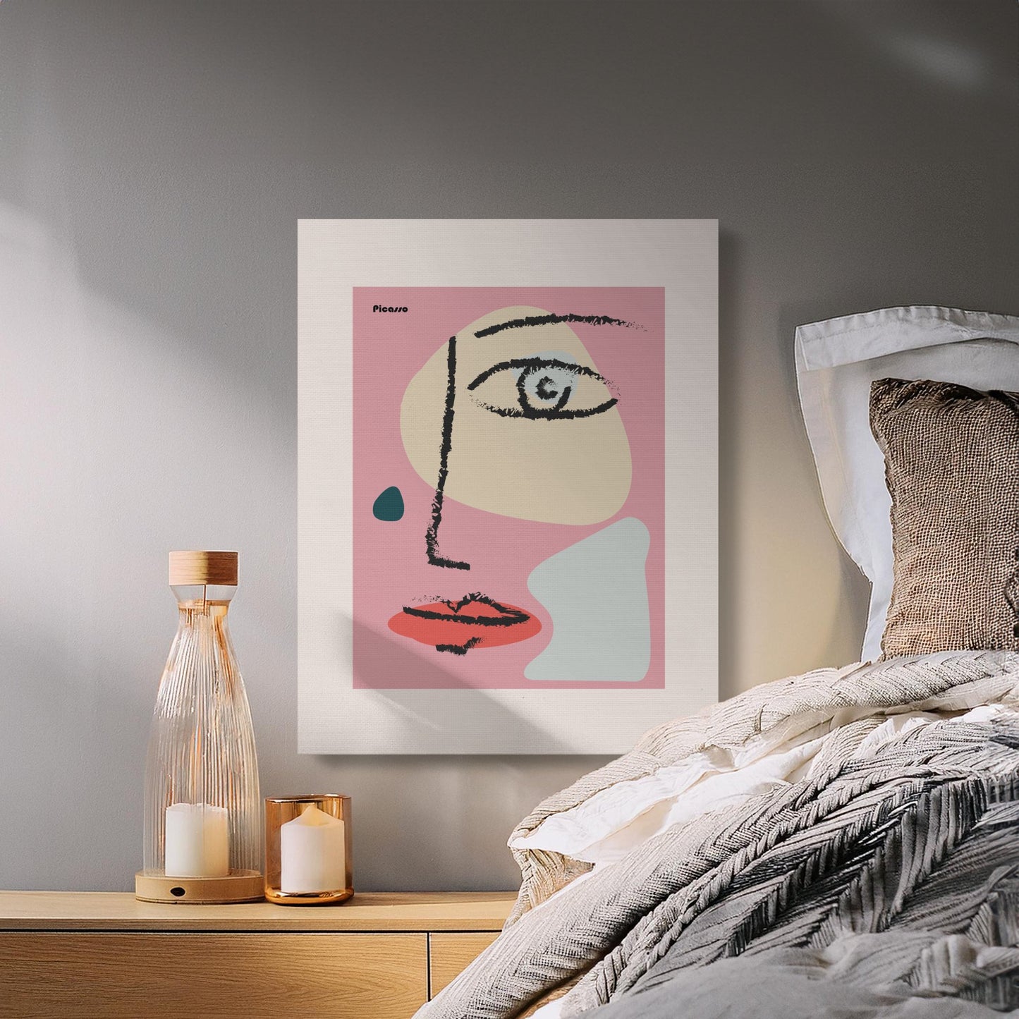 Premium Poster of Abstract Picasso Face Art Canvas Wraps