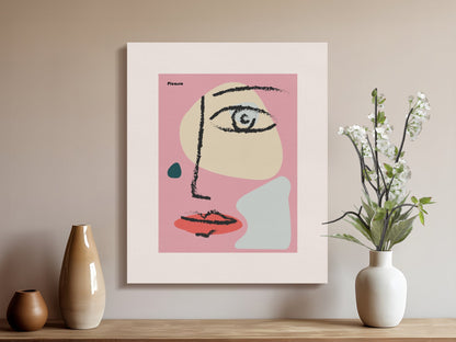 Premium Poster of Abstract Picasso Face Art Canvas Wraps