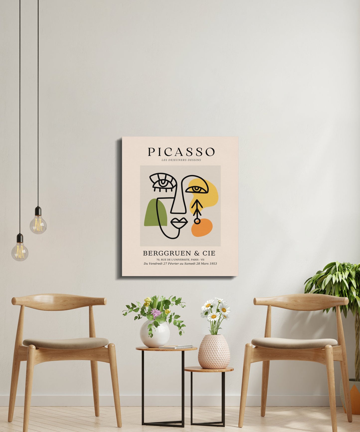 Premium Poster of Abstract Picasso Wall Art for Sophisticated Canvas Wraps