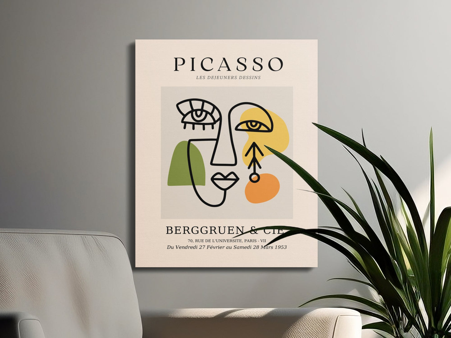 Premium Poster of Abstract Picasso Wall Art for Sophisticated Canvas Wraps