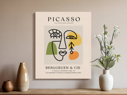 Premium Poster of Abstract Picasso Wall Art for Sophisticated Canvas Wraps