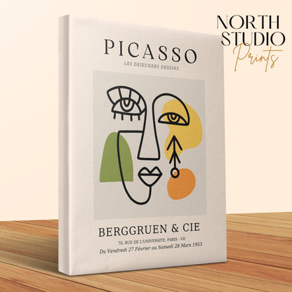 Premium Poster of Abstract Picasso Wall Art for Sophisticated Canvas Wraps