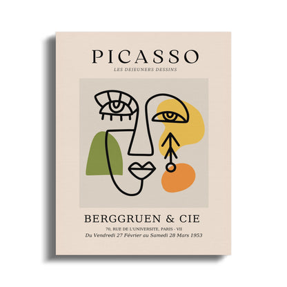 Premium Poster of Abstract Picasso Wall Art for Sophisticated Canvas Wraps