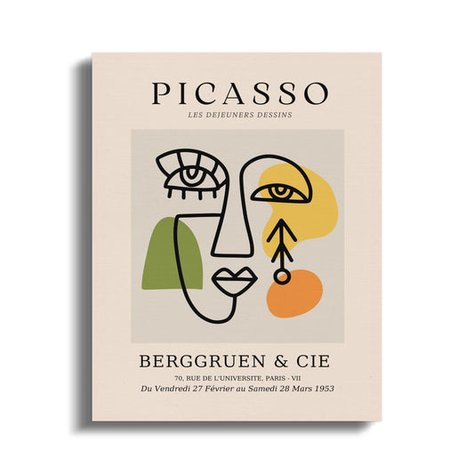 Premium Poster of Abstract Picasso Wall Art for Sophisticated Canvas Wraps