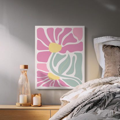 Premium Poster of Abstract Pink Blossoms Floral Canvas Wraps