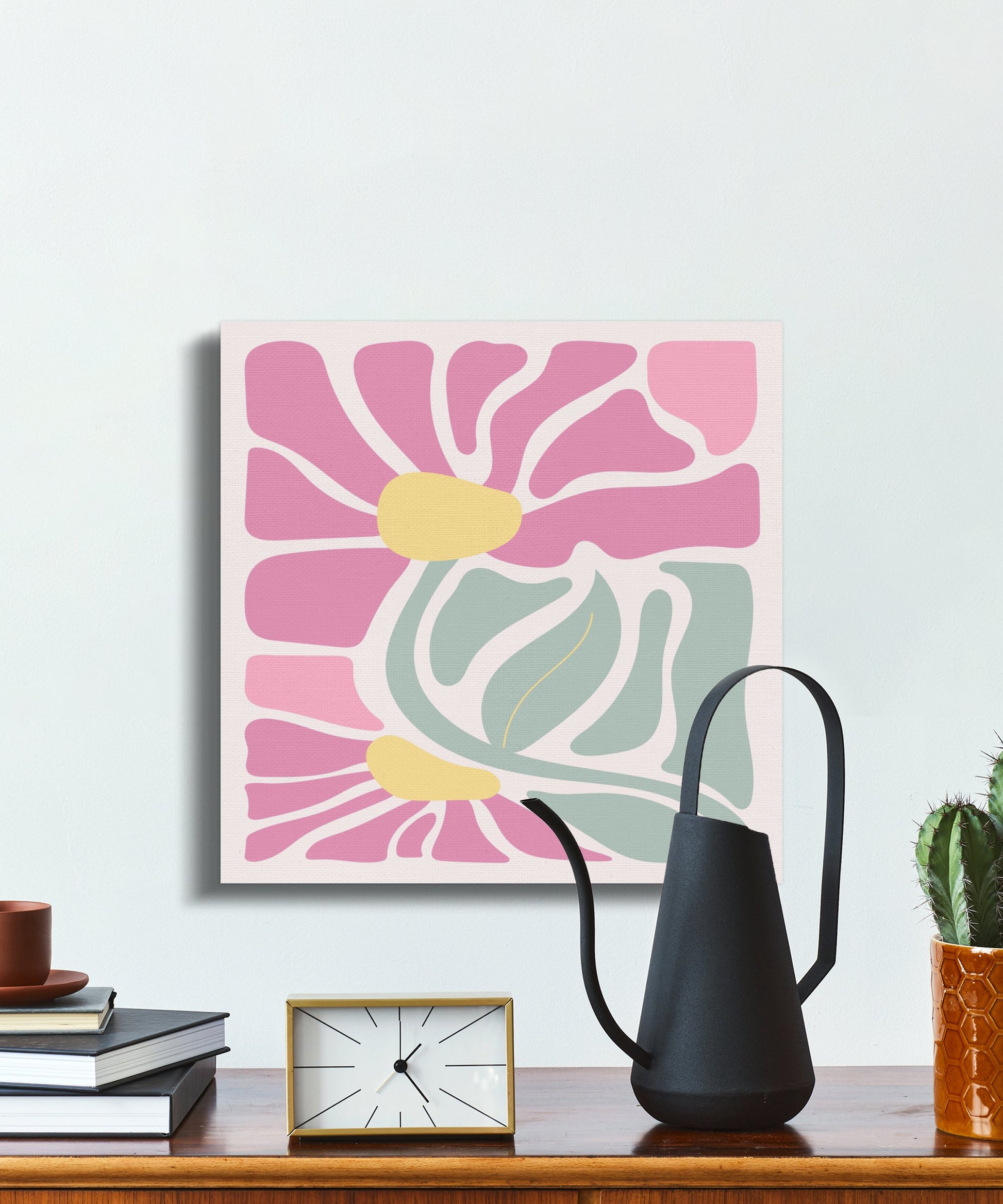 Premium Poster of Abstract Pink Blossoms Floral Canvas Wraps