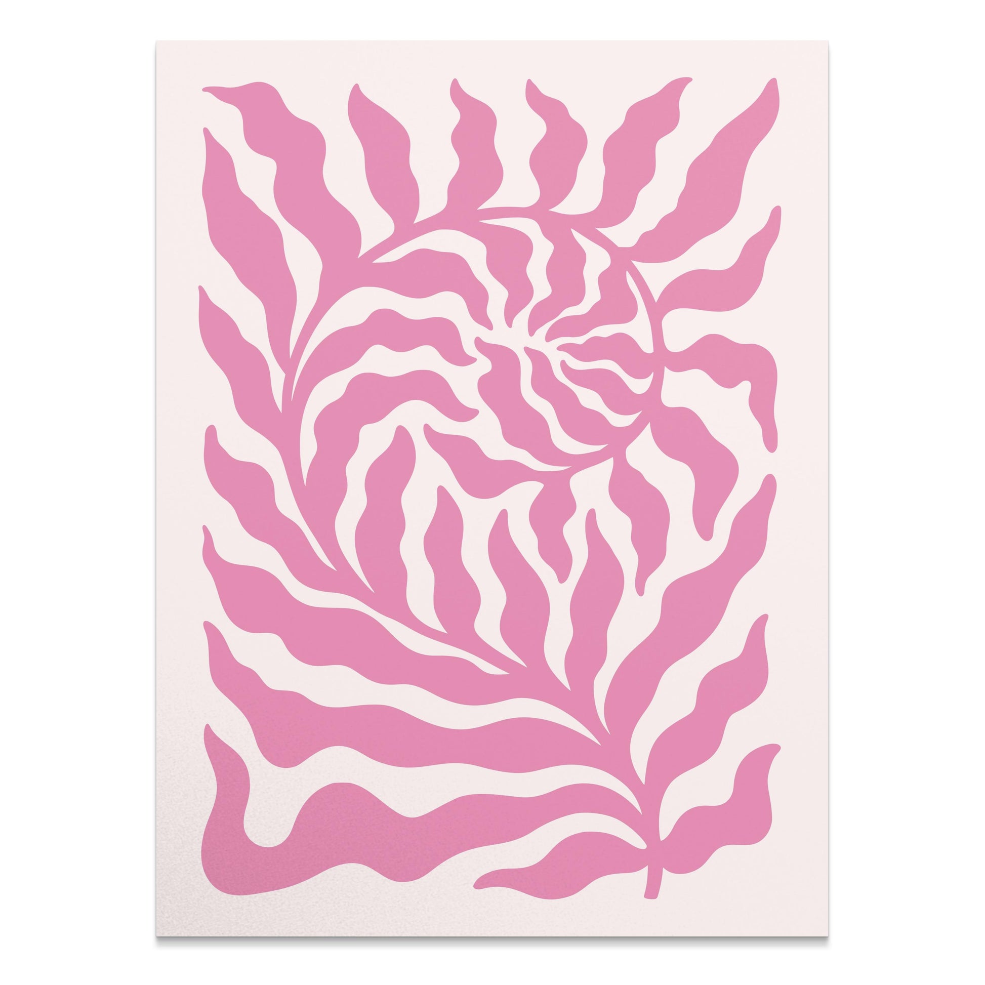 Premium Poster of Abstract Pink Floral Swirl Pattern Wall Art Posters