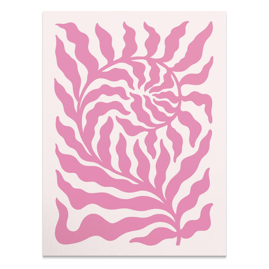 Premium Poster of Abstract Pink Floral Swirl Pattern Wall Art Posters