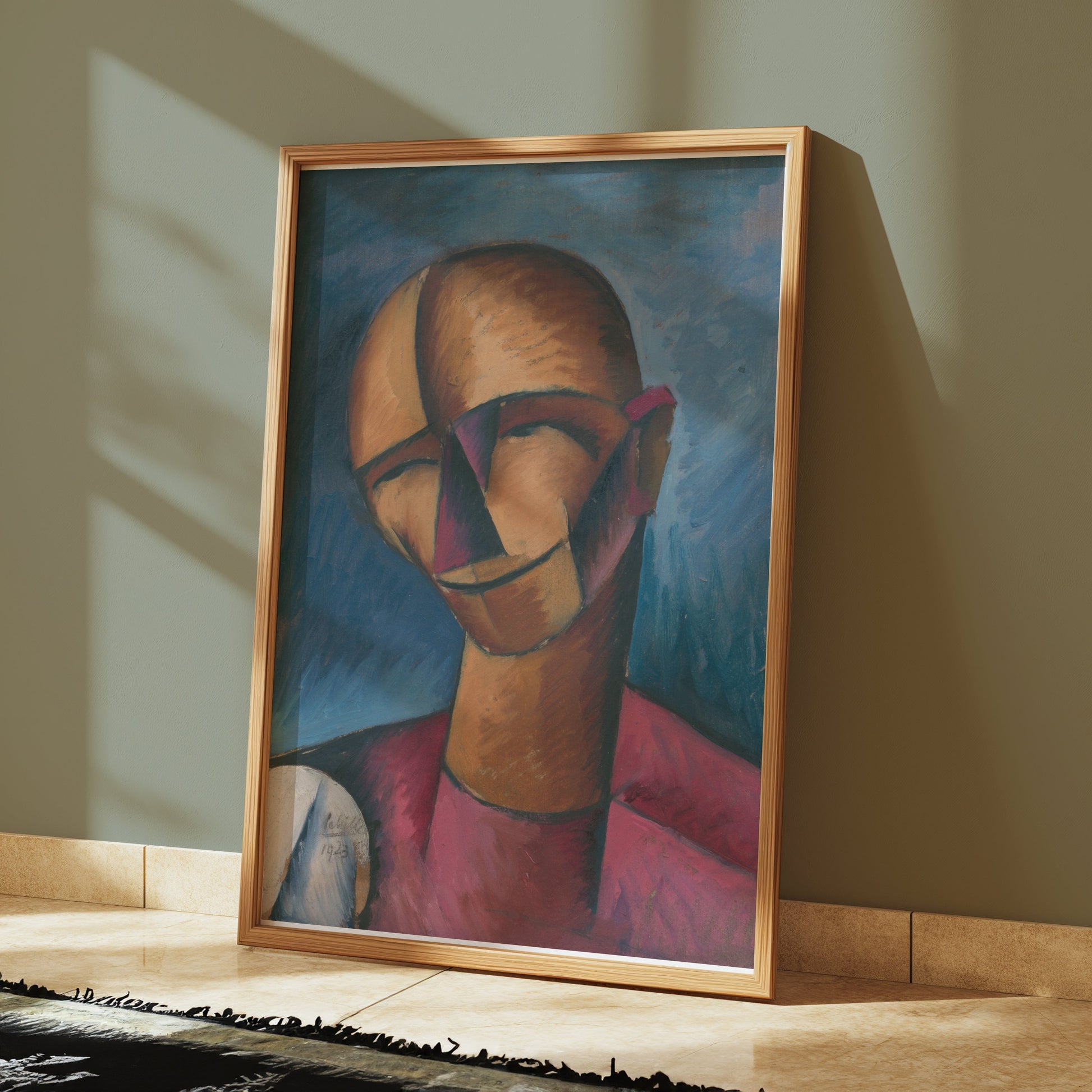 Premium Poster of Abstract Portrait with Bold Colors Art Print Posters
