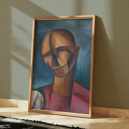 Premium Poster of Abstract Portrait with Bold Colors Art Print Posters