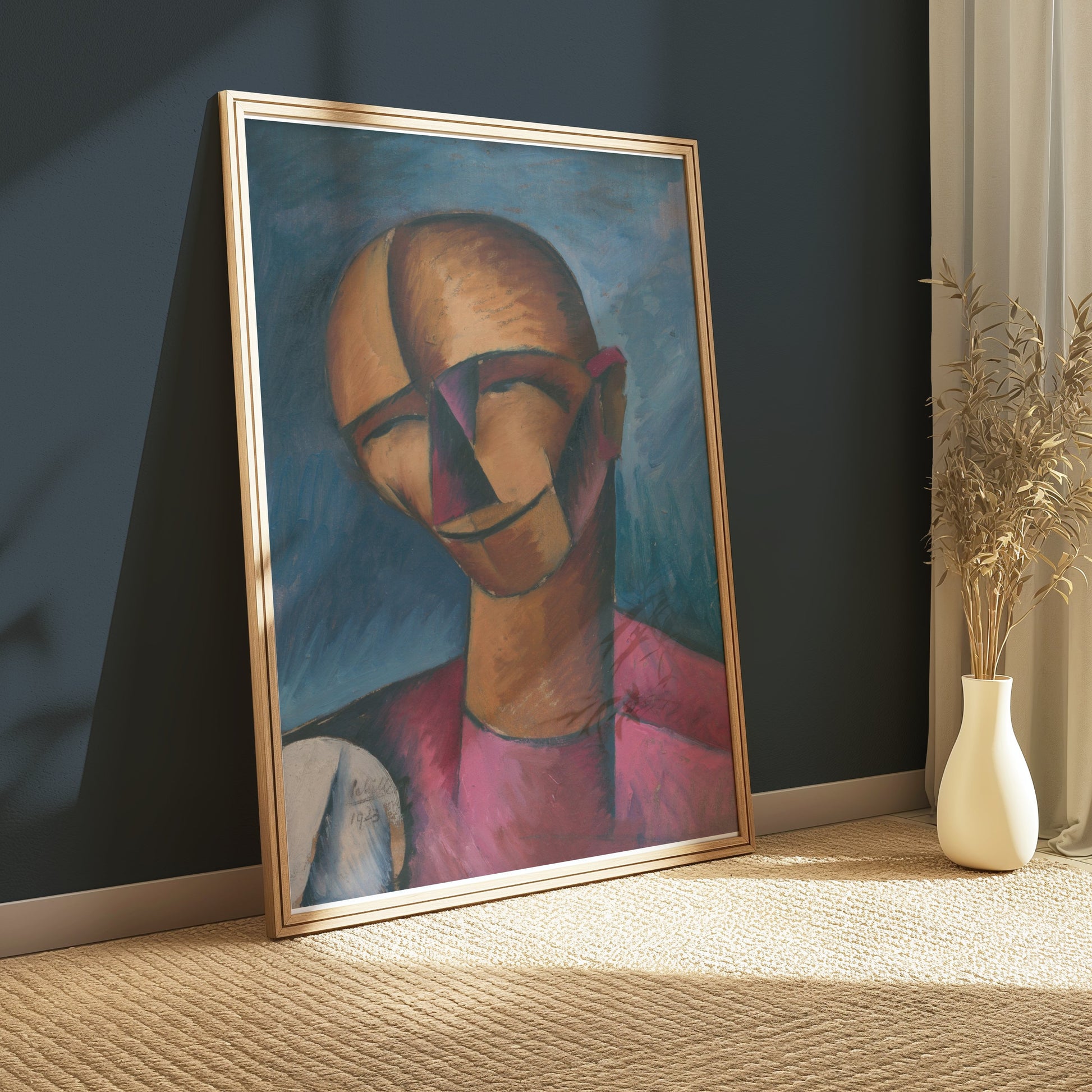 Premium Poster of Abstract Portrait with Bold Colors Art Print Posters
