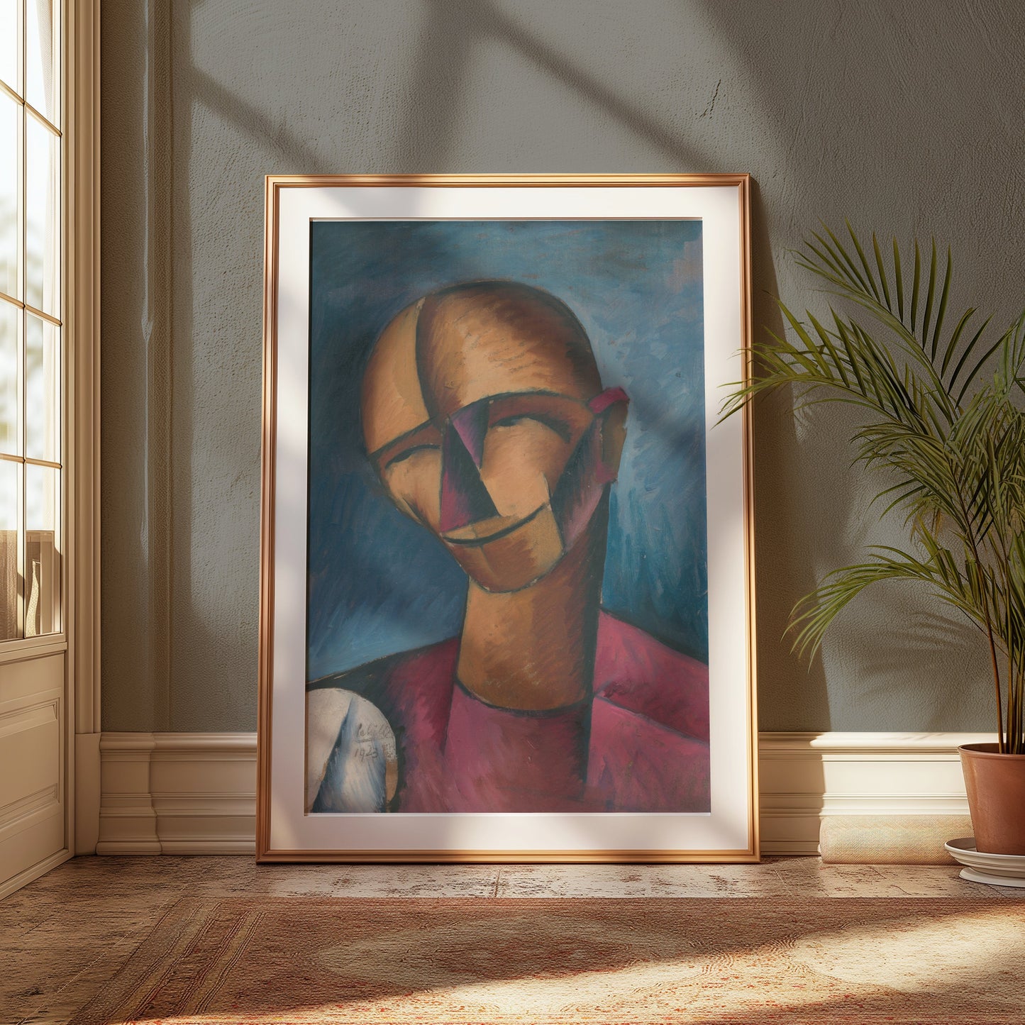 Premium Poster of Abstract Portrait with Bold Colors Art Print Posters