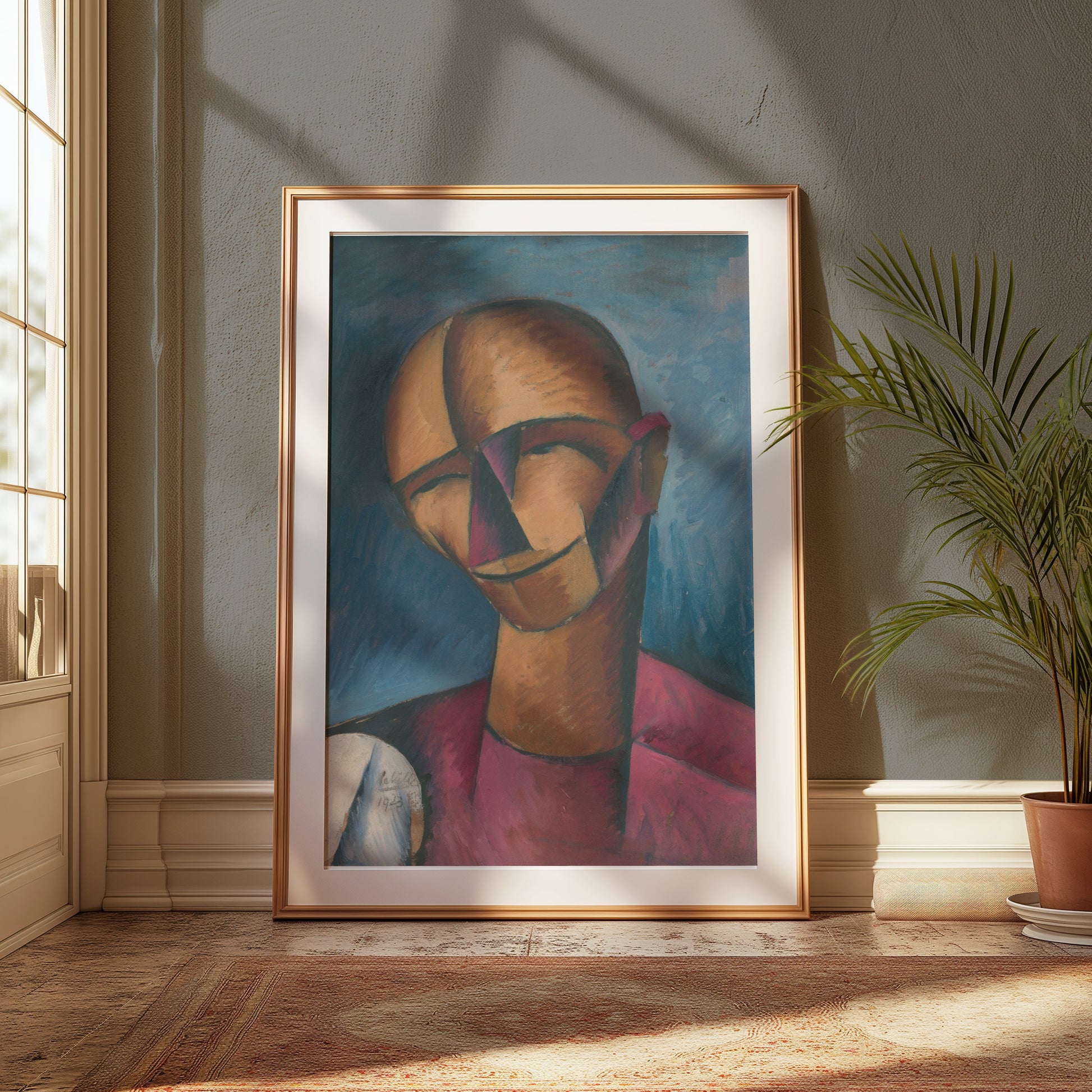 Premium Poster of Abstract Portrait with Bold Colors Art Print Posters