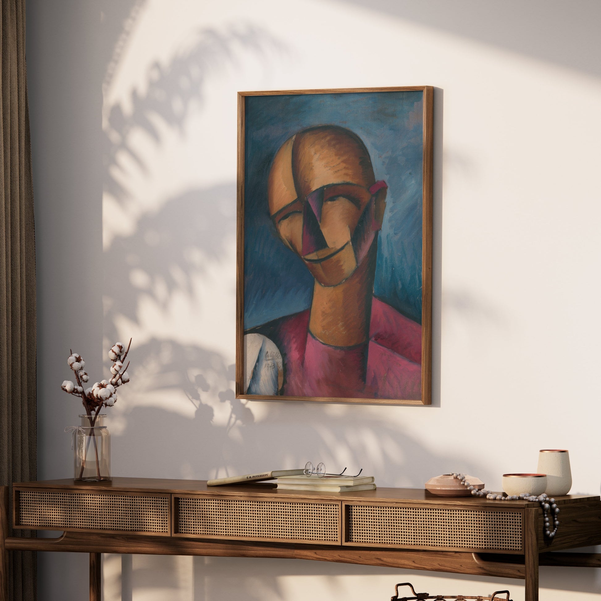 Premium Poster of Abstract Portrait with Bold Colors Art Print Posters