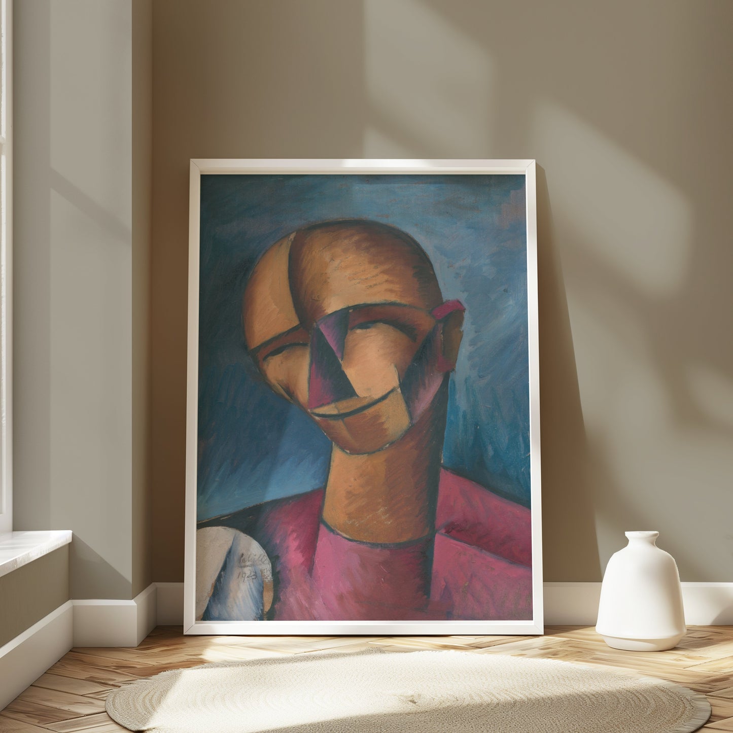 Premium Poster of Abstract Portrait with Bold Colors Art Print Posters